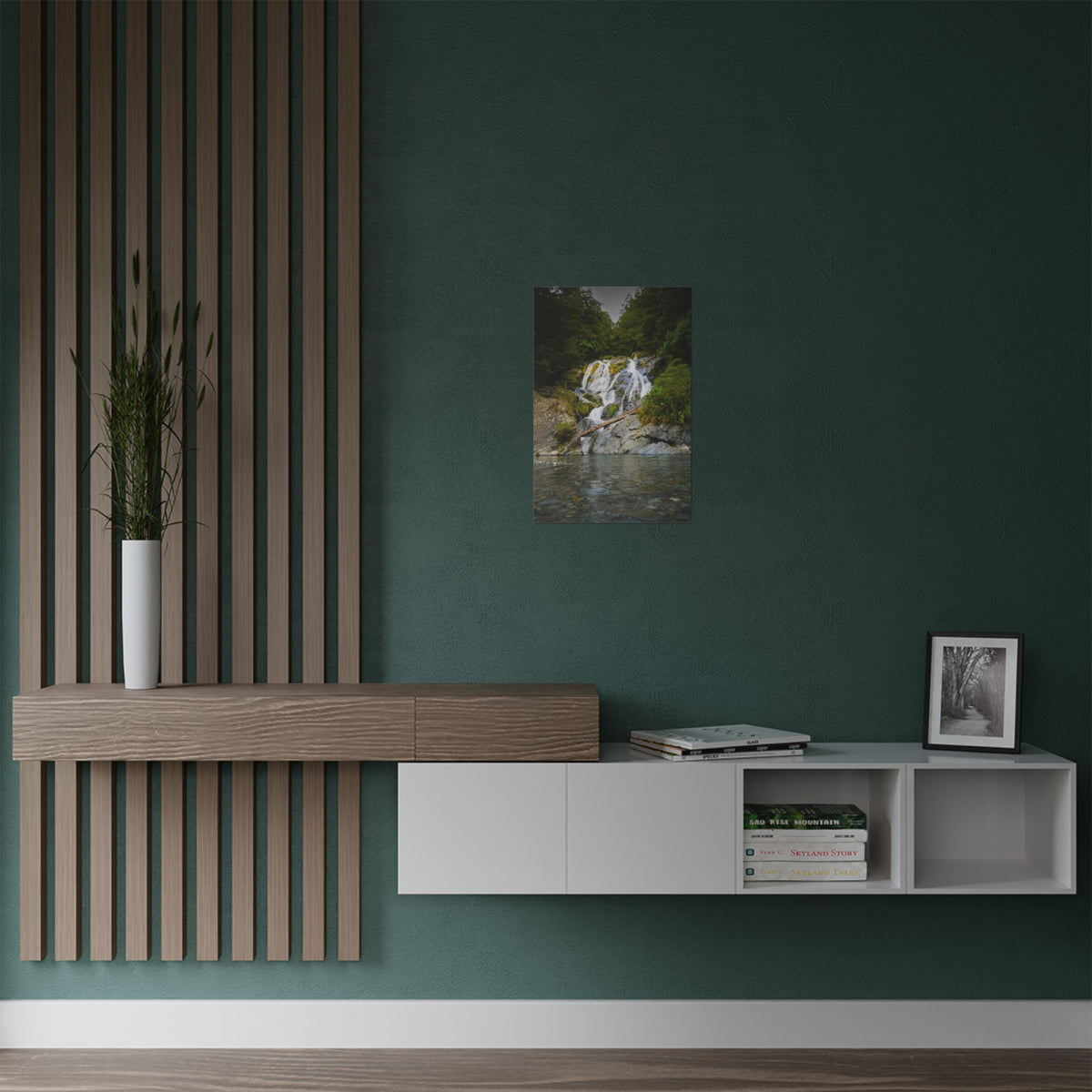 Flowing Falls | Satin Print Landscape Wall Art