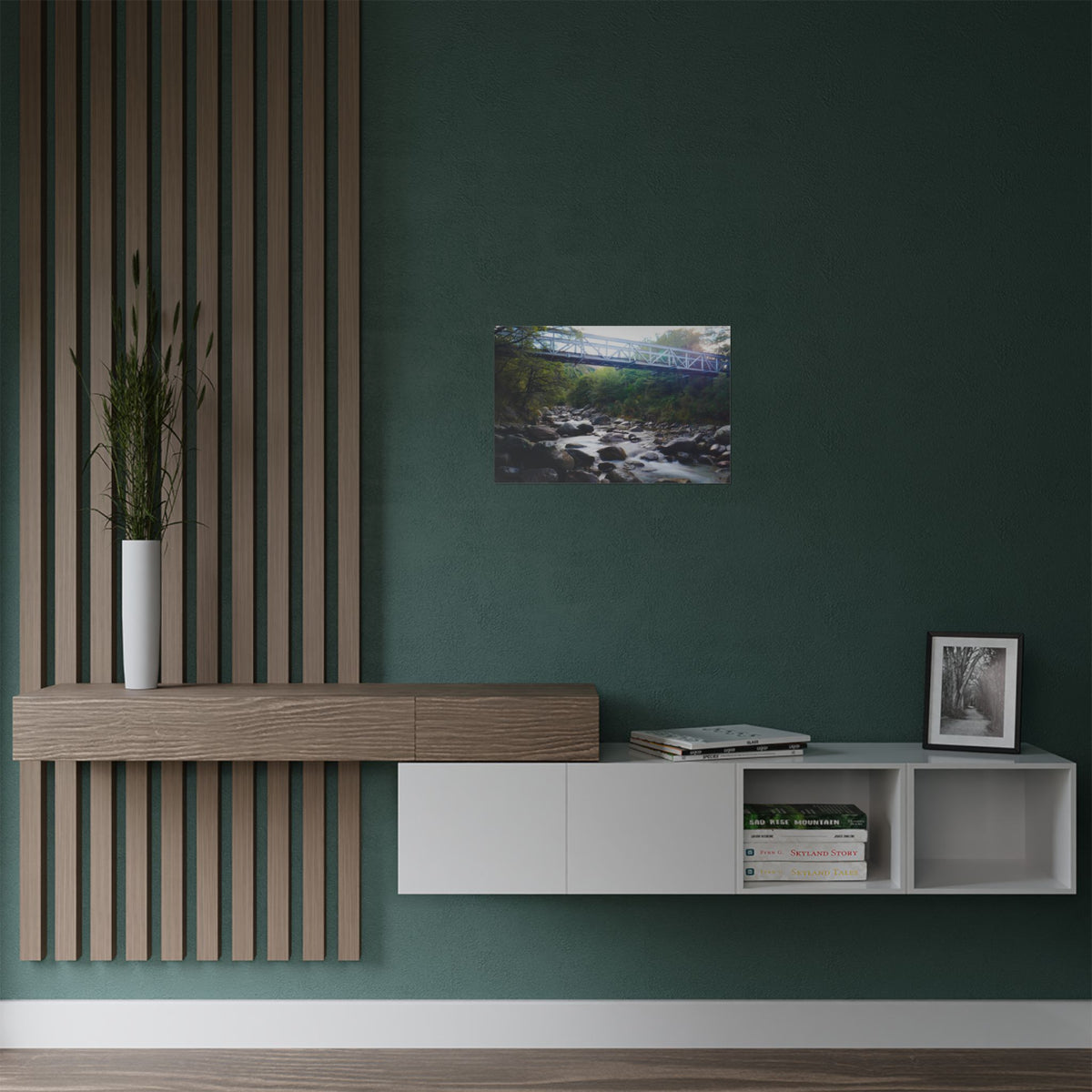 Riverway Bridge | Satin Print Landscape Wall Art