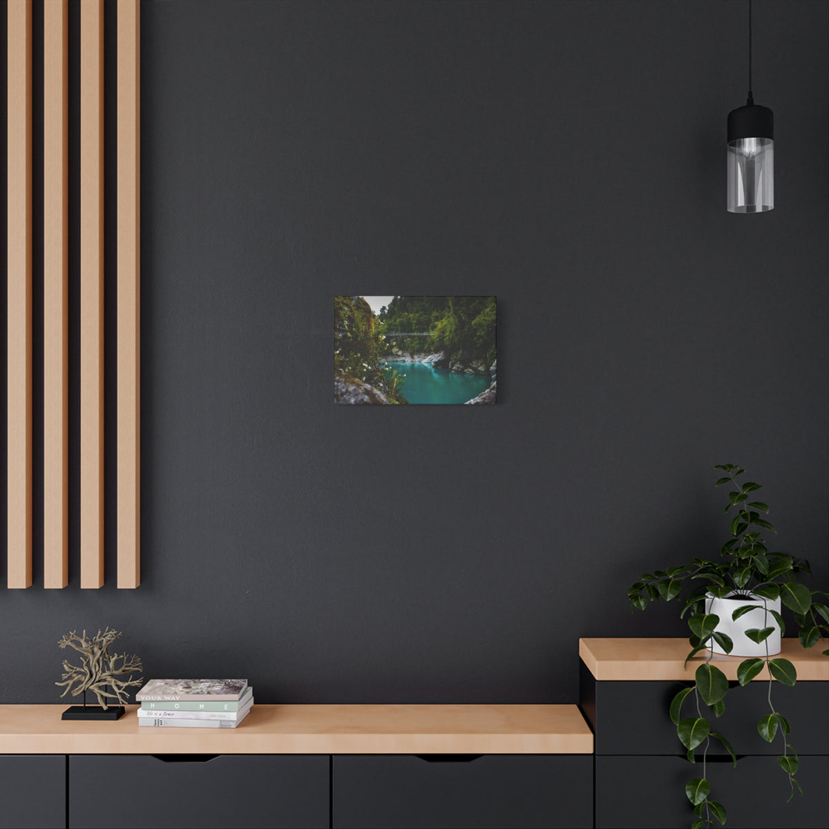 Floral Swing Bridge | Matte Canvas Wall Art