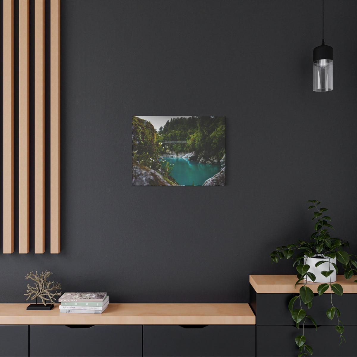 Floral Swing Bridge | Matte Canvas Wall Art