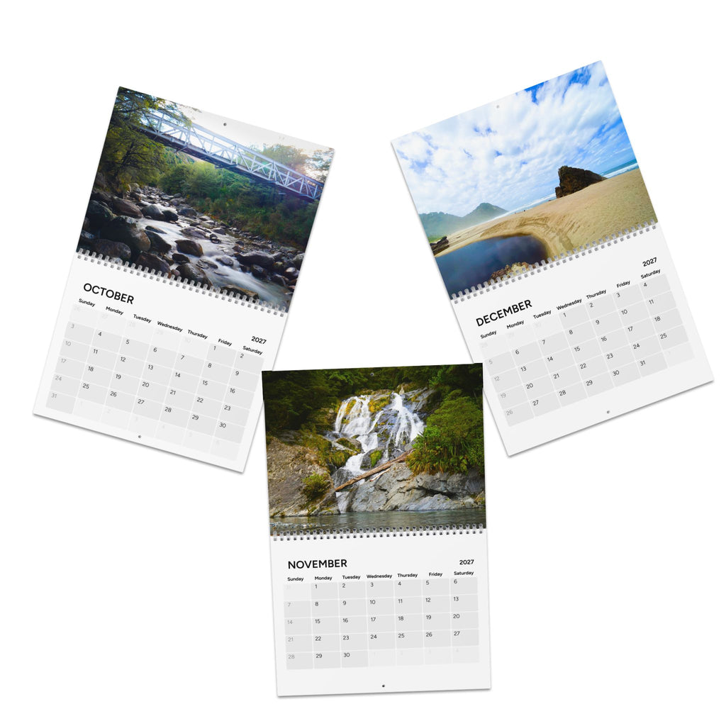2027 New Zealand  Photography Wall Calendar — Scenic Coastal Landscapes, Monthly Planner