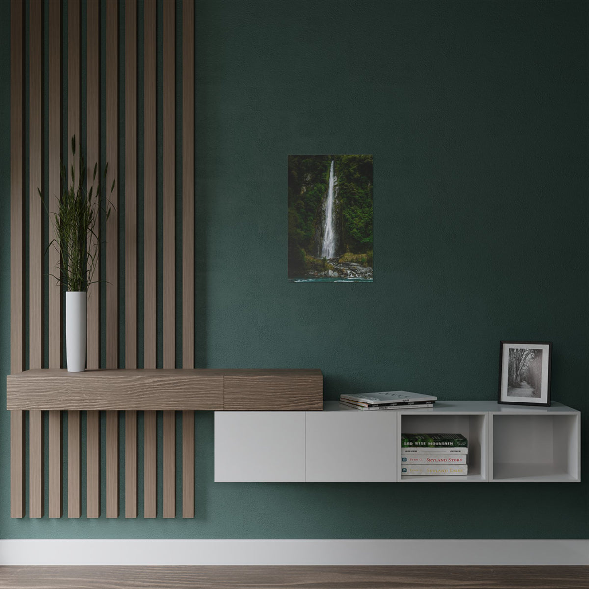 Waterfall Oasis | Satin Print Landscape Wall Art