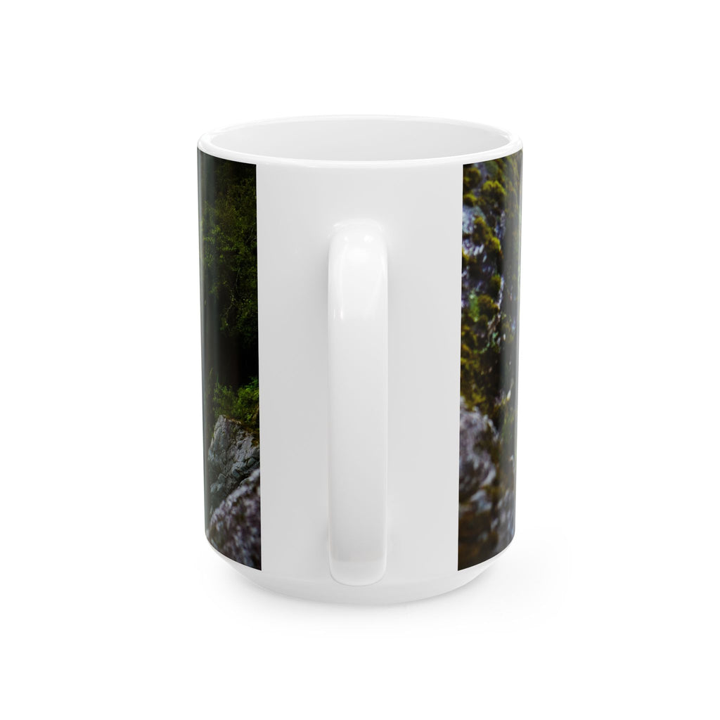Ceramic Mug, Floral Swing Bridge (11oz, 15oz)