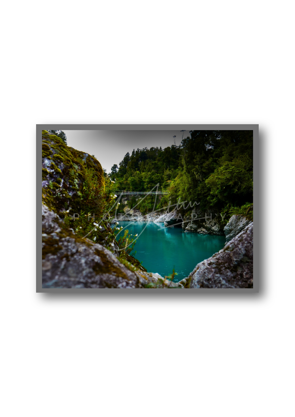Floral Swing Bridge | Satin Print Landscape Wall Art