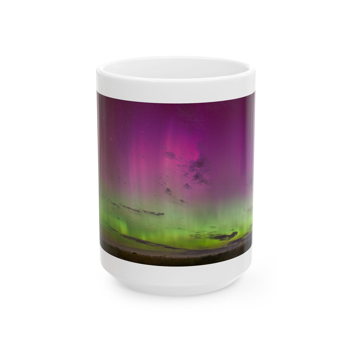 Ceramic Mug, Aurora Landscape (11oz, 15oz)