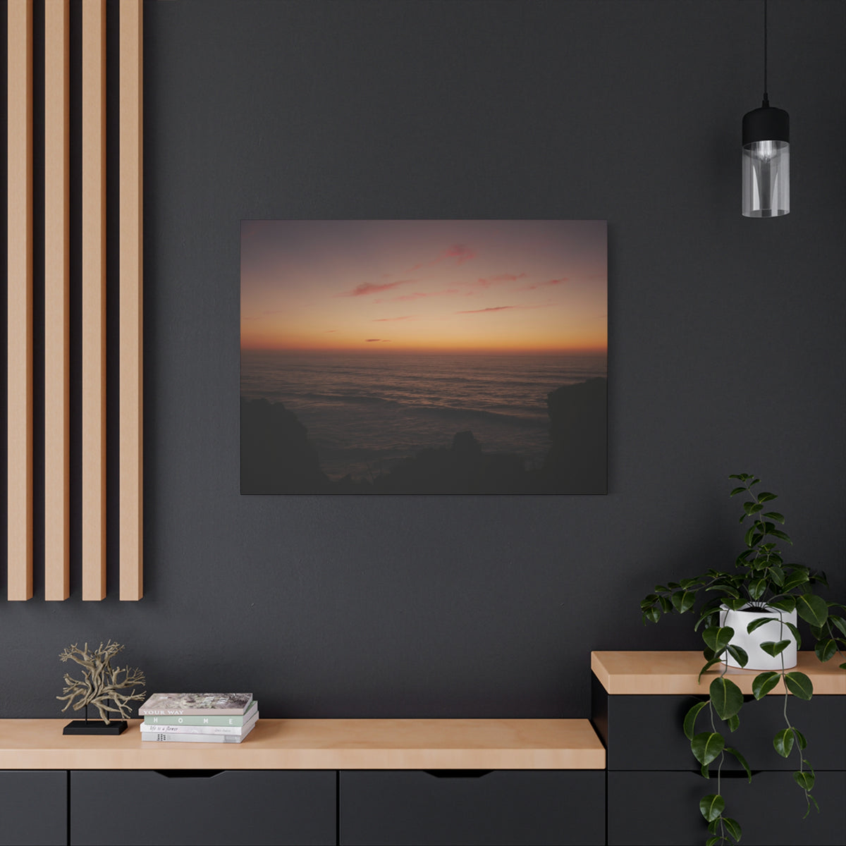 Glowing Cliffs | Matte Canvas Wall Art