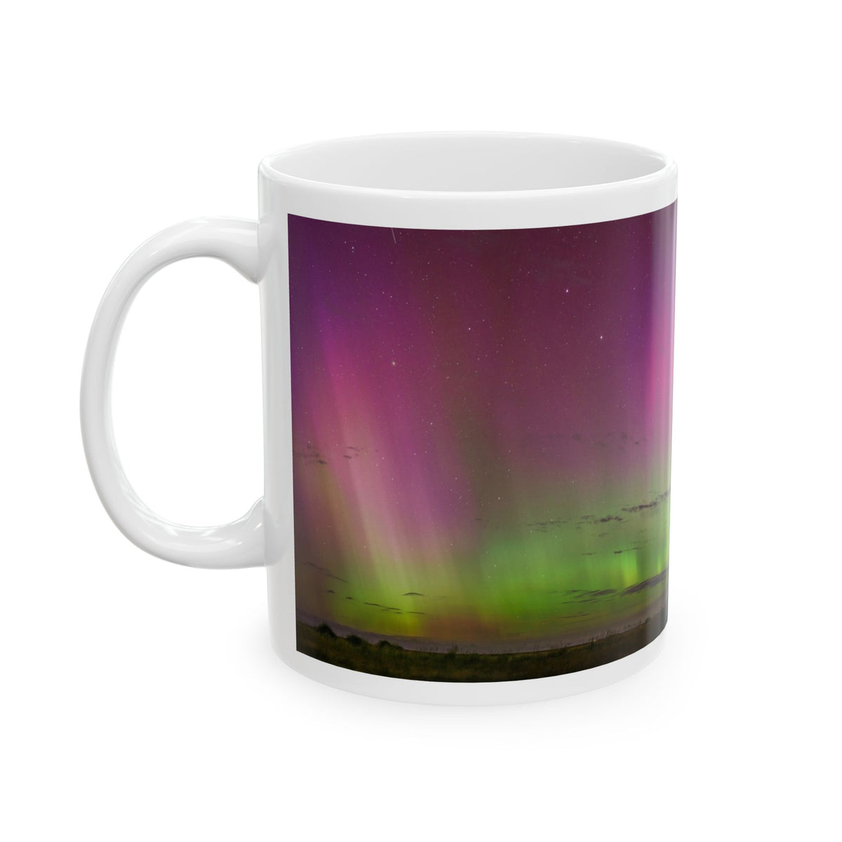 Ceramic Mug, Aurora Landscape (11oz, 15oz)
