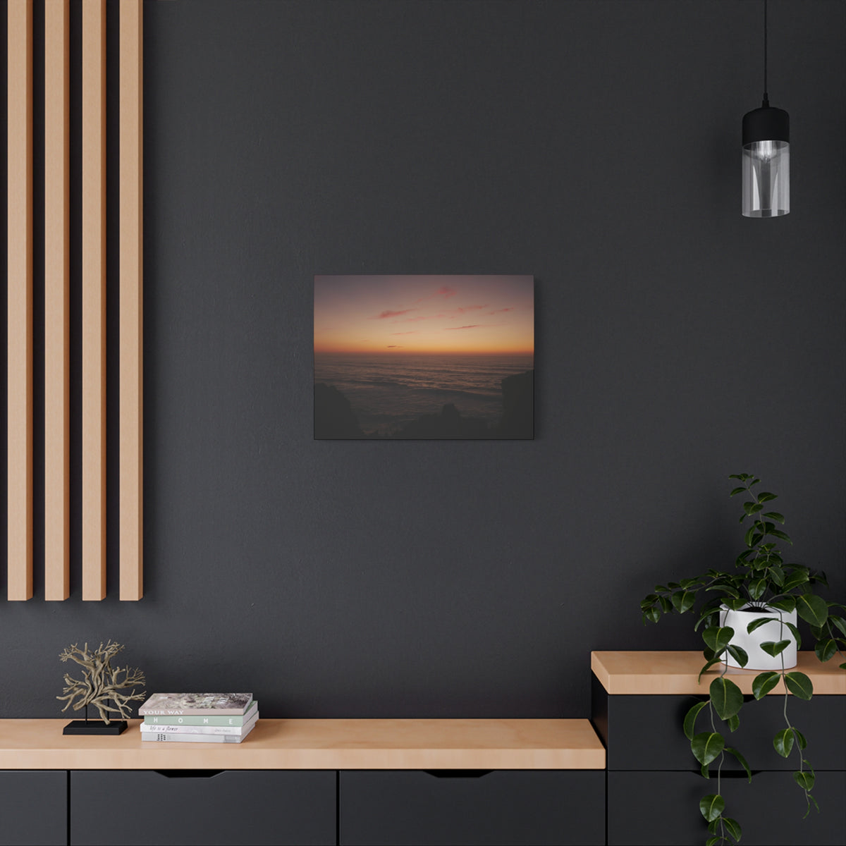 Glowing Cliffs | Matte Canvas Wall Art
