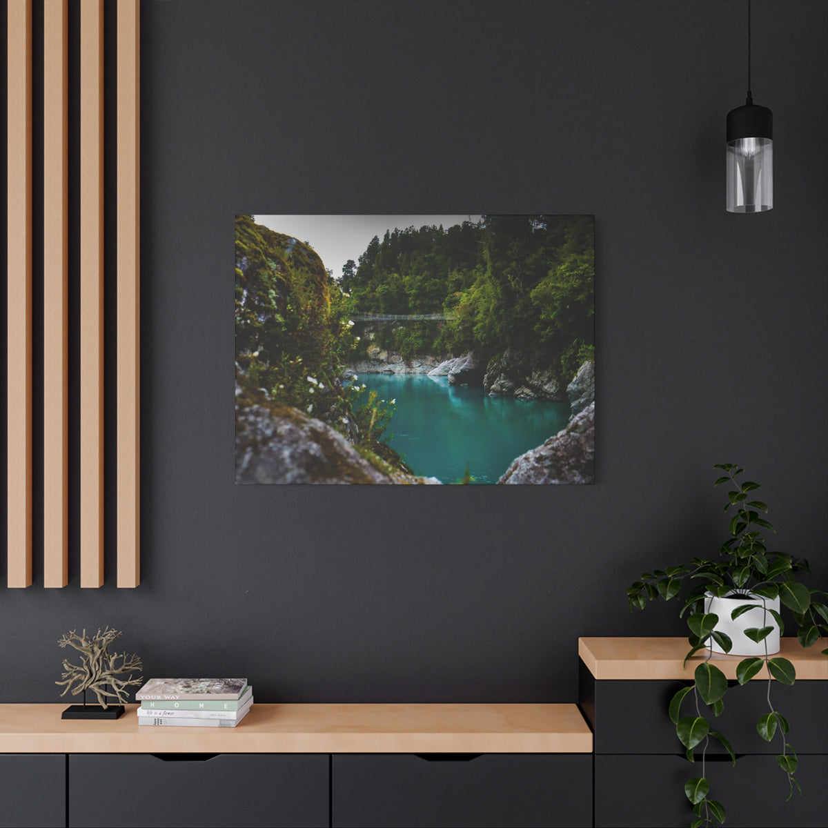 Floral Swing Bridge | Matte Canvas Wall Art