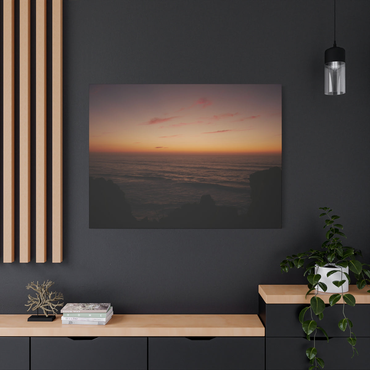Glowing Cliffs | Matte Canvas Wall Art