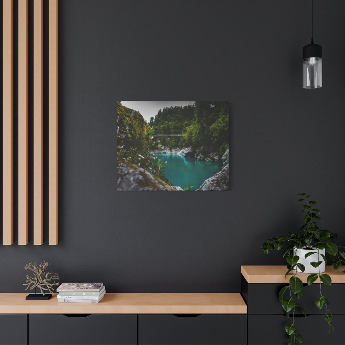 Floral Swing Bridge | Matte Canvas Wall Art