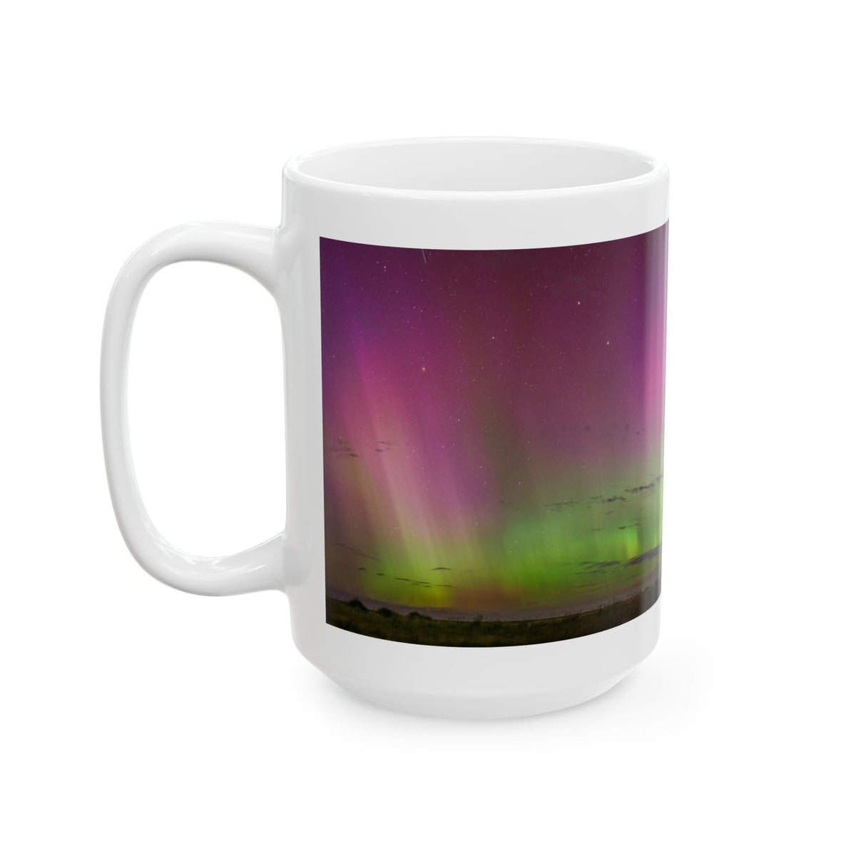 Ceramic Mug, Aurora Landscape (11oz, 15oz)