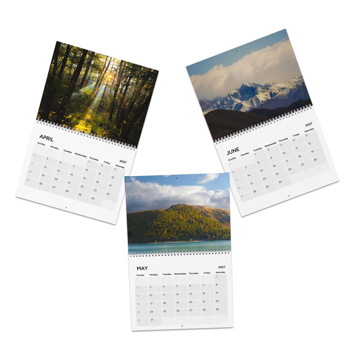 2027 New Zealand  Photography Wall Calendar — Scenic Coastal Landscapes, Monthly Planner