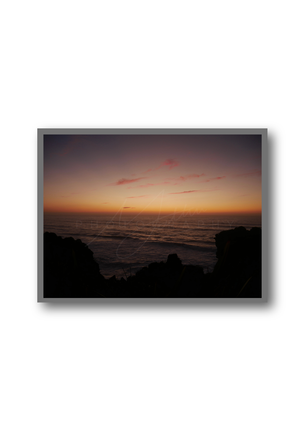 Coastal Sunset Seascape | Satin Print Landscape Wall Art