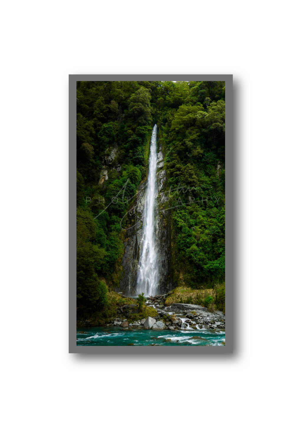 Waterfall Oasis | Satin Print Landscape Wall Art