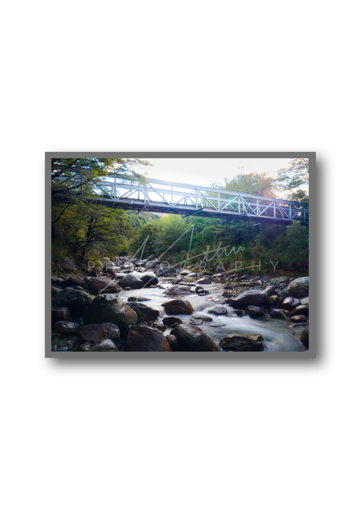 Riverway Bridge | Satin Print Landscape Wall Art