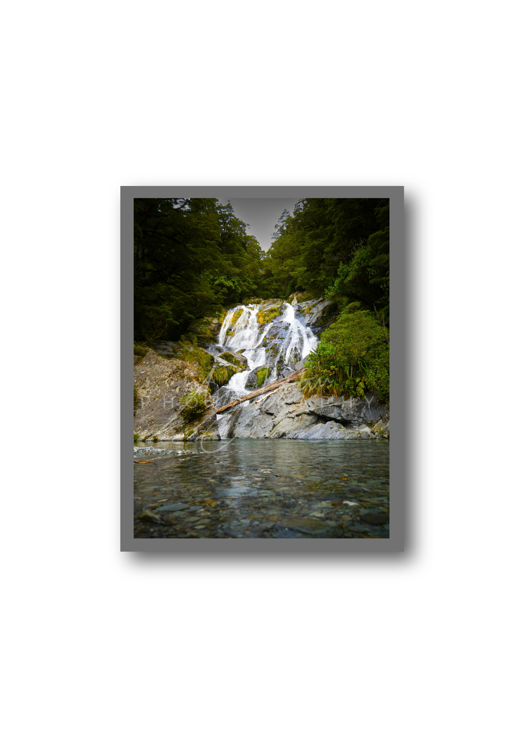 Flowing Falls | Satin Print Landscape Wall Art