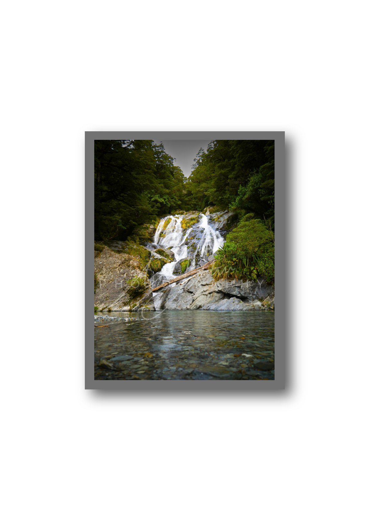 Flowing Falls | Satin Print Landscape Wall Art